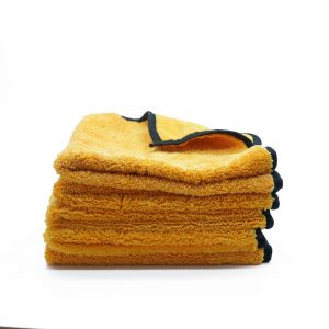Purezo Professional Premium Microfiber Towels for Household Cleaning and Car Washing, Dual-Sided Auto Detailing Towels, ORANGE, 16*16 inch